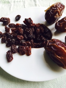 Medjool dates and raisins