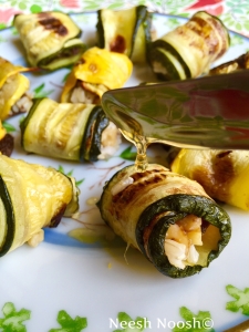Nitzavim: stuffed zucchini rolls